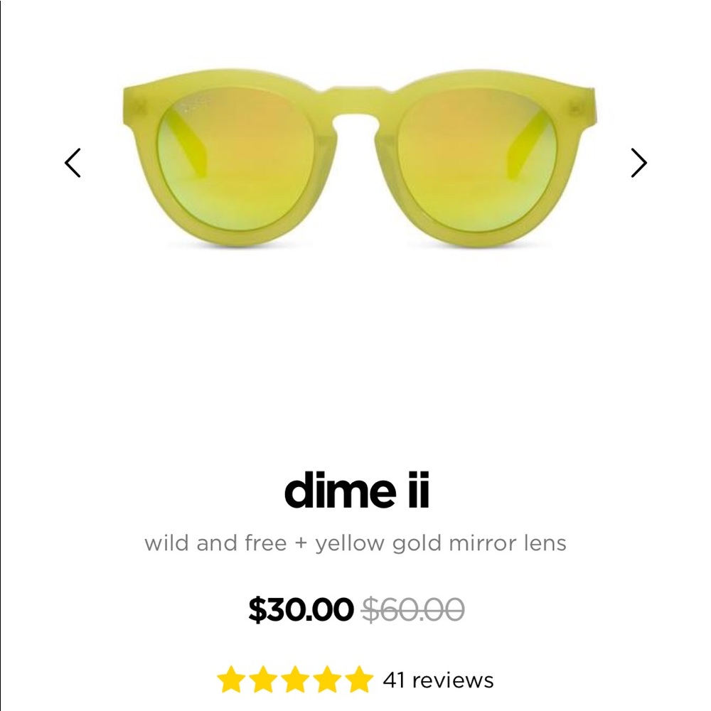 Yellow sunglasses with mirror lens